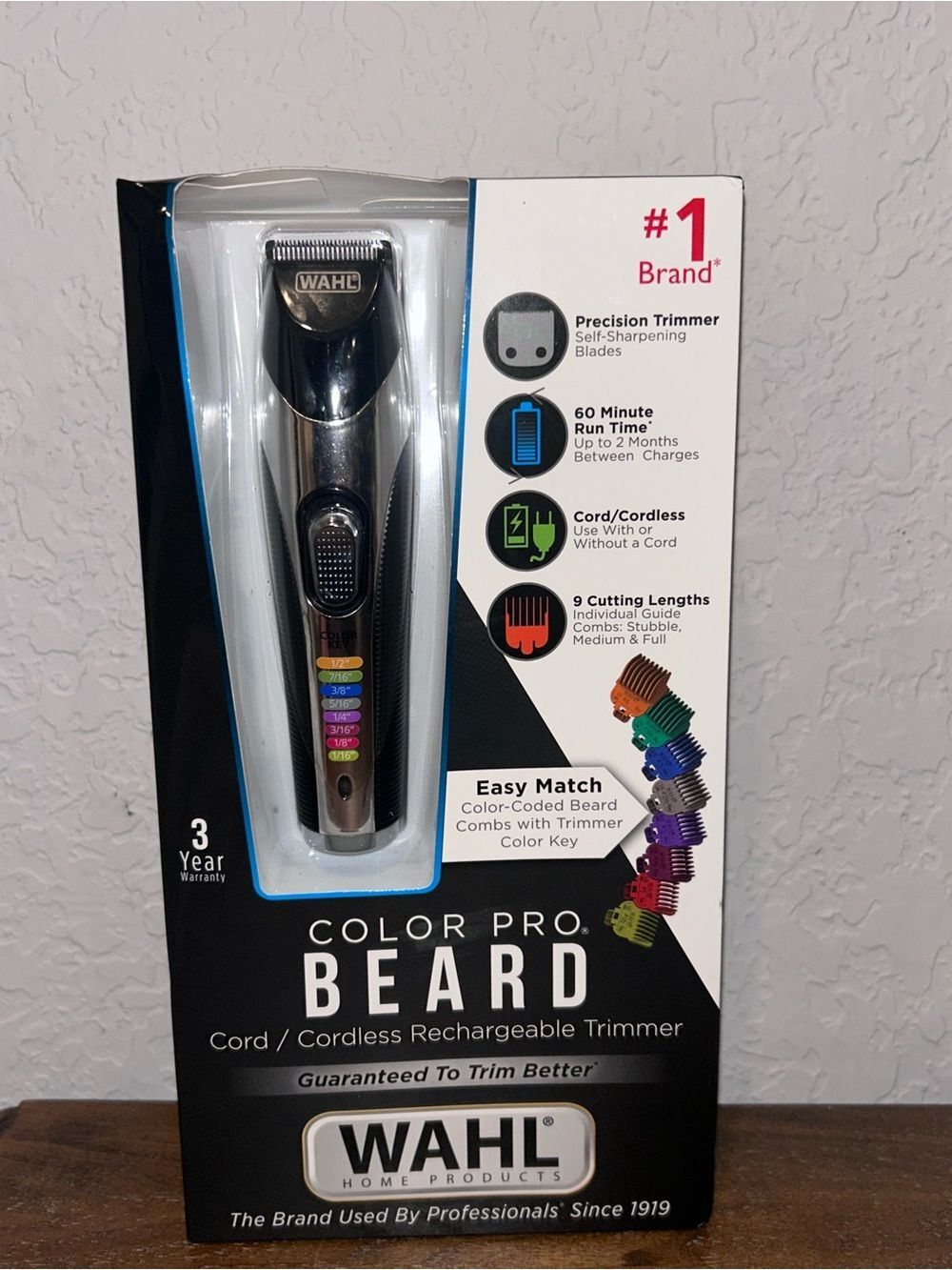 New, WAHL Color Pro Cord Cordless Rechargeable Beard Trimmer